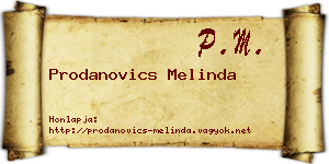 Prodanovics Melinda névjegykártya